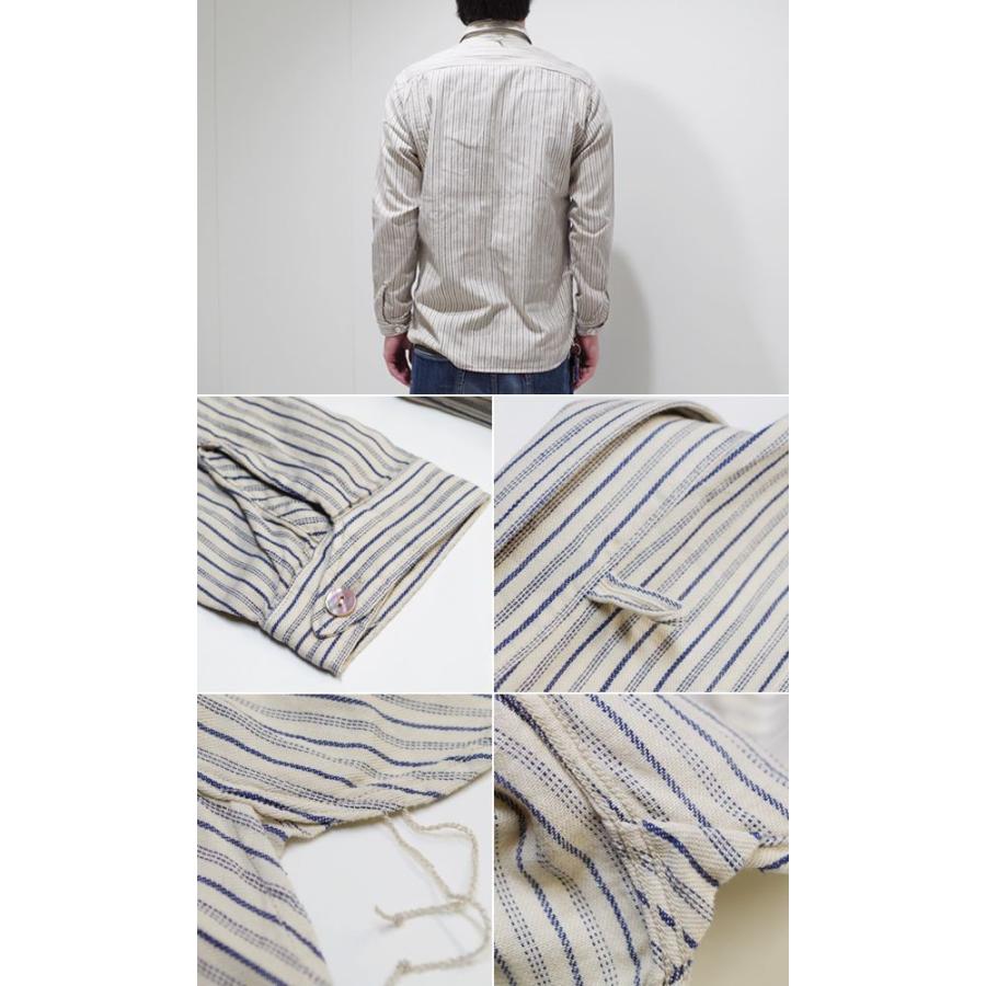 値下げ可 オルゲイユ 長袖 ワークシャツ ORGUEIL Stripe Shawl Collar Shirt OR-5007E