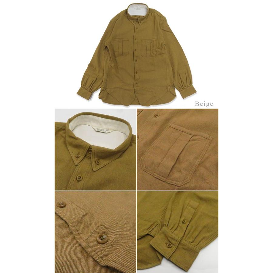 ORGUEIL（オルゲイユ） 長袖 ウールリネン ワークシャツ Wool Linen