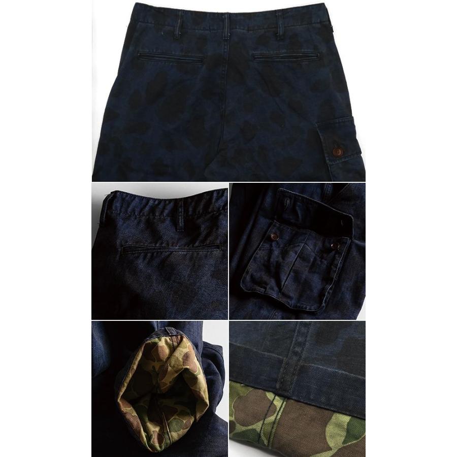 PREQUEL プリクエル HOMAGE 1907|インディゴ|ダックハンターカモ|カーゴパンツ『Indigo Camouflage Combat Cargo』【アメカジ・ミリタリー】P0001 プリクエル HOMAGE 1907 インディゴ ダックハンターカモ カーゴパンツ