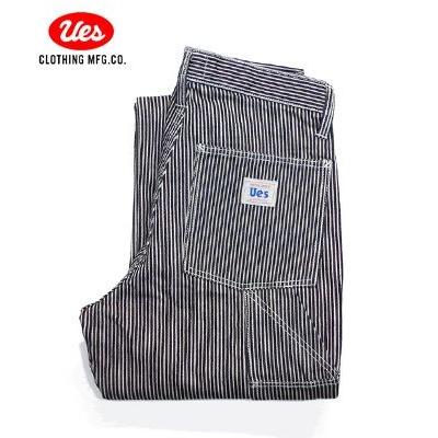 新品未使用✨タグ付き✨UES ペインターパンツ ランダム　ヒッコリーストライプ UES（ウエス） ワークパンツ ヒッコリーペインターパンツ P402 : ORGAN