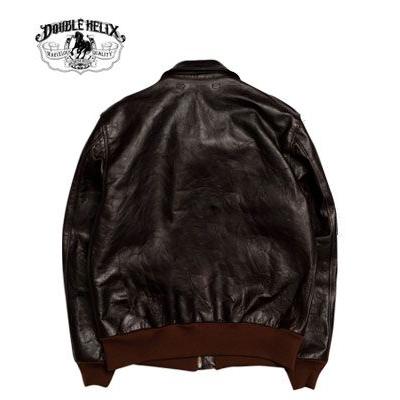 DOUBLE HELIX ダブルヘリックス フルアニリン　茶芯 A-2 ホースハイド フライトジャケット S.Brown Type A-2 Flight Jacket PM0204の画像