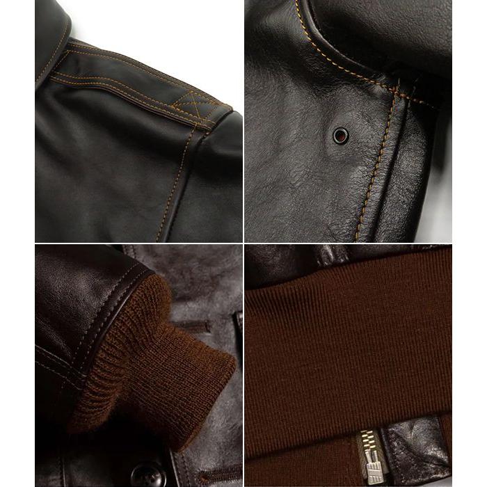DOUBLE HELIX ダブルヘリックス フルアニリン　茶芯 A-2 ホースハイド フライトジャケット S.Brown Type A-2 Flight Jacket PM0204の画像