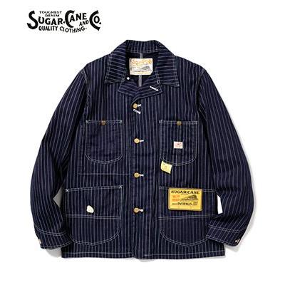 ♦️程度極上♦️シュガーケーンウォバッシュ カバーオール SC14372 SUGAR CANE シュガーケーン カバーオール 9oz. WABASH STRIPE WORK