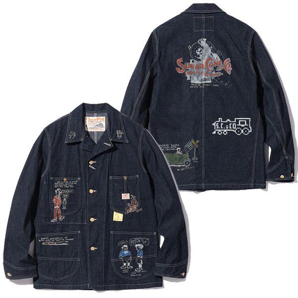 SUGAR CANE シュガーケーン カートゥーン デニムワークコート