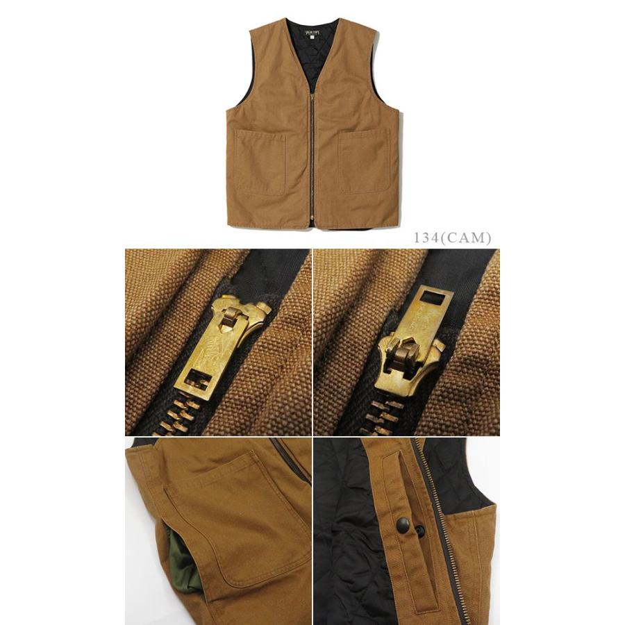 SUGAR CANE シュガーケーン 中綿 コットンダック ワークベスト COTTON