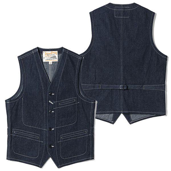 SUGARCANE　シュガーケーン　デニムワークベスト 12654 XL(42) ウォバッシュベスト ワークベスト シュガーケーン sugarcane