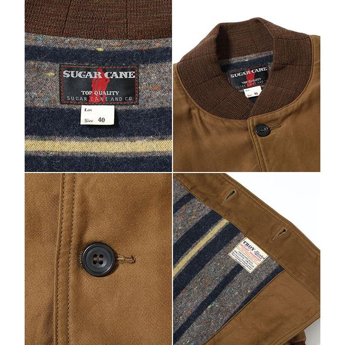 SUGER CANE シュガーケーン モールスキンジャケット SUGAR CANE シュガーケーンコットンチェック×ウール ジャガード ワーク