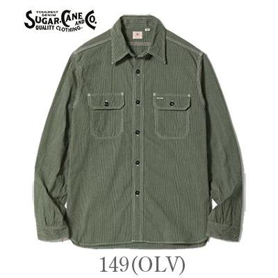 東洋 日本製 シュガーケーン チェーンステッチ刺繍 ワークシャツ L 東洋 日本製 シュガーケーン チェーンステッチ刺繍 ワークシャツ L