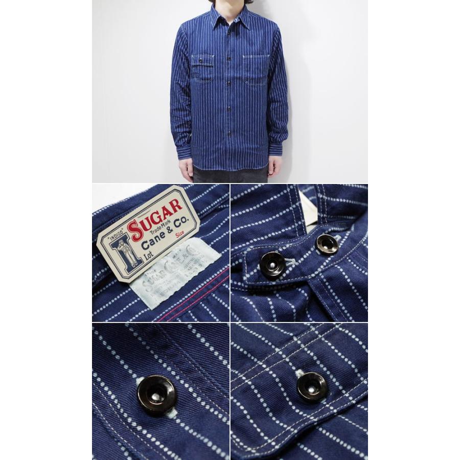 SUGAR CANE シュガーケーン 長袖 ウォバッシュ ワークシャツ 8.5