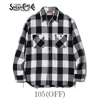 シュガーケーン 長袖 ツイル ネルシャツ SUGAR CANE TWILL CHECK WORK SHIRT SC29147｜organweb｜02