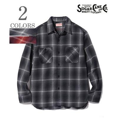 SUGAR CANE シュガーケーン 長袖 ツイル ネルシャツ TWILL CHECK WORK 