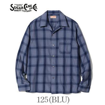 SUGAR CANE シュガーケーン 長袖 レーヨン コバートチエック オープン 