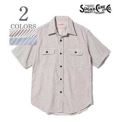 SUGAR CANE シュガーケーン 半袖|ドビーストライプ|ワークシャツ『DOBBY STRIPE WORK SHIRT』【アメカジ・ワーク】SC39306 SUGAR CANE シュガーケーン 半袖 ドビーストライプ ワークシャツ DOBBY