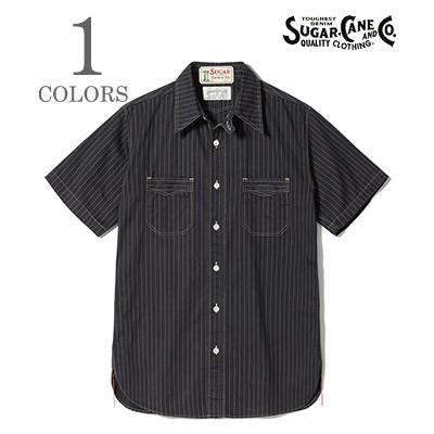 イ*ア様 Sugar Cane & Co. ウォバッシュストライプワークシャツ SUGAR CANE シュガーケーン 半袖 ウォバッシュストライプ ワークシャツ