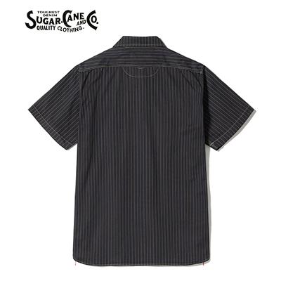 SUGAR CANE シュガーケーン 半袖 ウォバッシュストライプ ワークシャツ