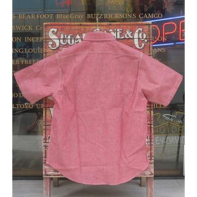 SUGAR CANE シュガーケーン 半袖 ワークシャツ CANERED CHAMBRAY WORK
