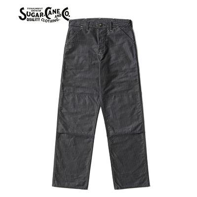 SUGER CANE シュガーケーン ダブルニー ワークパンツ サイズ36 SUGAR CANE シュガーケーン プリントモールスキン ダブルニー FICTION