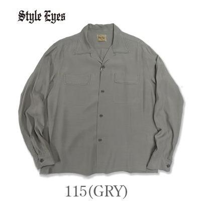 STYLE EYES（スタイルアイズ） 長袖 オープンカラー ボウリングシャツ