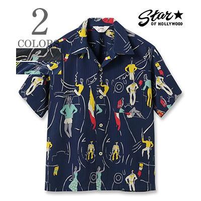 STAR OF HOLLYWOOD スターオブハリウッド 半袖|ドビーコットン|オープンカラーシャツ|24Model『SEA CRUISE OPEN SHIRT』【洋柄・アロハ】SH39319 STAR OF HOLLYWOOD スターオブハリウッド 半袖 ドビーコットン