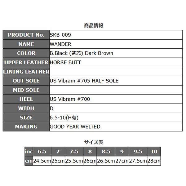 スクーブ グッドイヤーウェルト製 ホースバット エンジニアブーツ スクーブ WANDER ENGINEER BOOTS SKB-009の画像