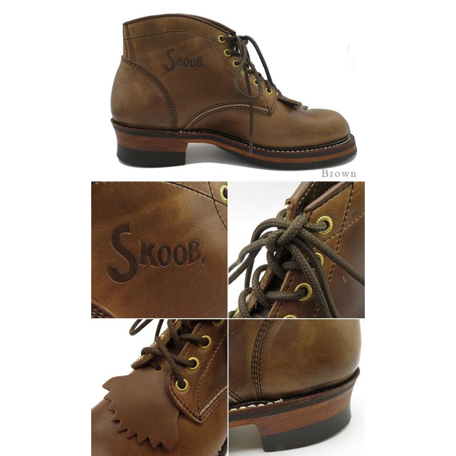 スクーブ グッドイヤーウェルト製 ホーウィンクロムエクセル ワークブーツ スクーブ HIKER 5inch WORK BOOTS SKB-017の画像