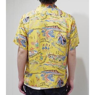 サンサーフ ハワイアン アロハシャツ XSサイズ SUNSURF 黄色 半袖 SUN SURF サンサーフ 半袖 アロハシャツ THE SONG OF HAWAII SS37787