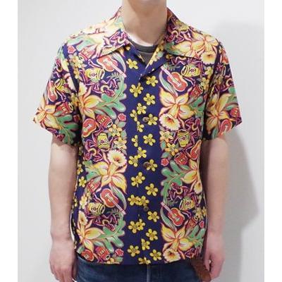 SUN SURF サンサーフ 半袖 アロハシャツ ORCHID AND HAWAIIAN