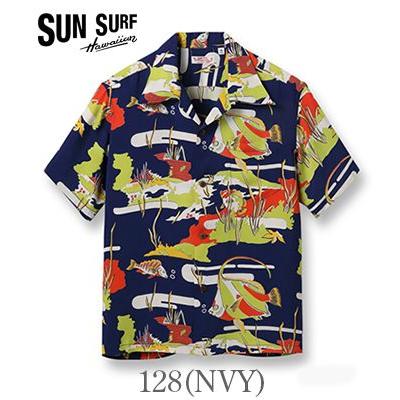 SUN SURF サンサーフ SHORT SLEEVE RAYON ALOHA SHIRT 