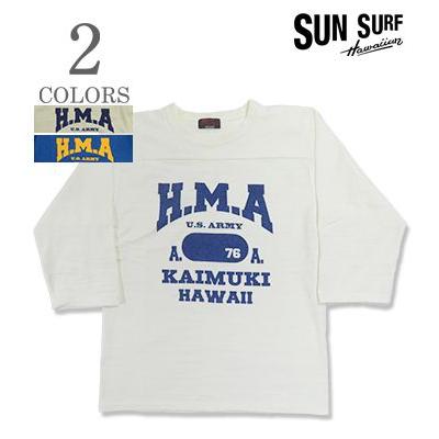 SUN SURF サンサーフ 七分袖 丸胴 スラブヤーン フットボールTシャツ