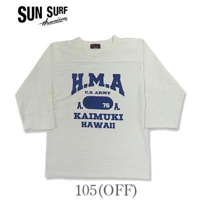【未使用】SUN SURF 七分袖フットボールT L SUN SURF サンサーフ 七分袖 丸胴 スラブヤーン フットボールTシャツ