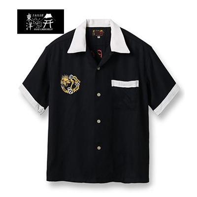テーラー東洋 半袖 50's オープンカラー レーヨンボーリングシャツ TAILOR TOYO SUKA BOWLING SHIRT DRAGON HEAD TT39102｜organweb｜02