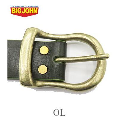 Big John（ビッグジョン） 姫路レザー 6ホール ブラスバックル BIG