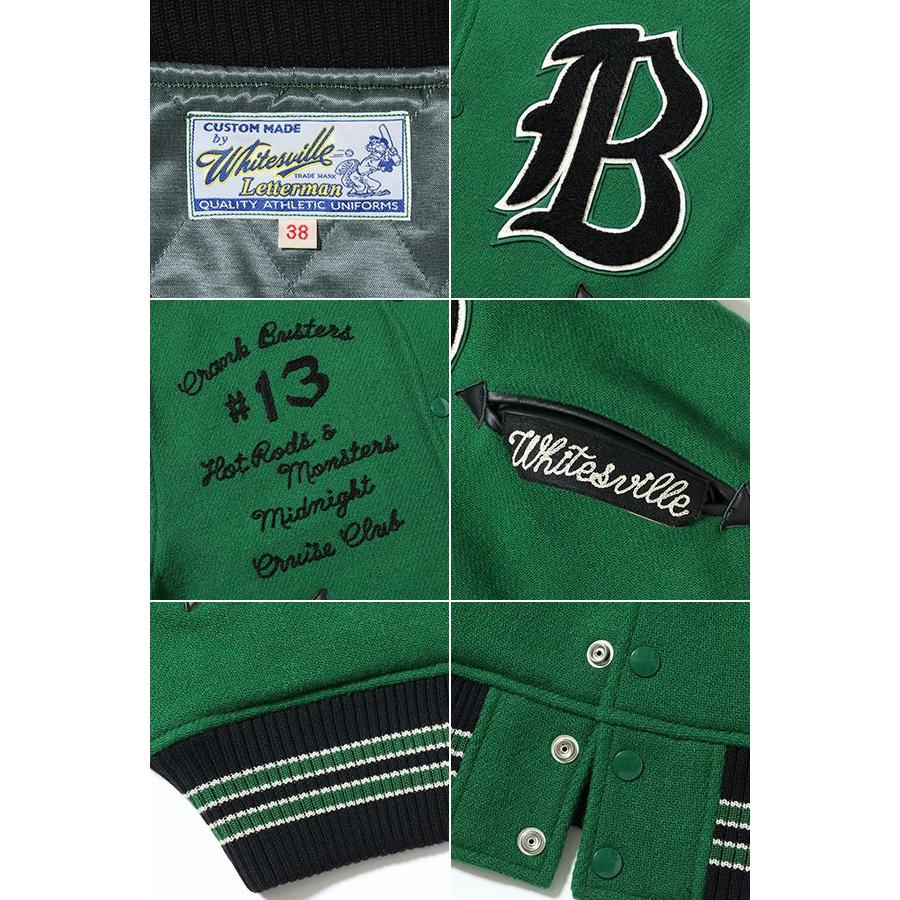 WHITESVILLE ホワイツビル メルトン×レザー スタジャン アワード