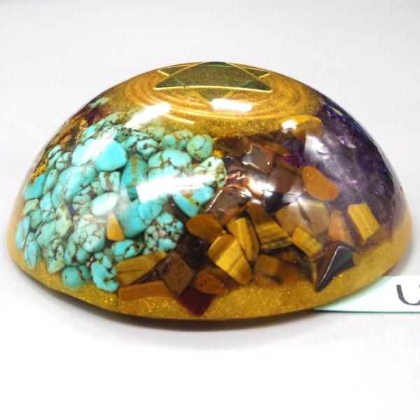 オルゴナイト プラス　ドーム薄型 U17　(パワーストーン 製品) |  | 01