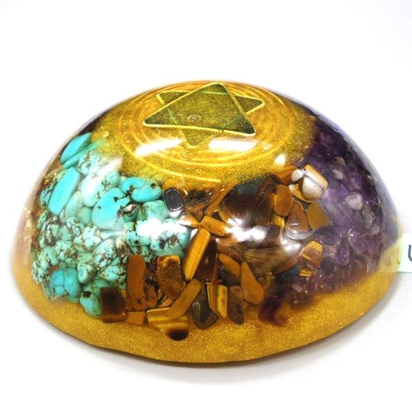 オルゴナイト プラス　ドーム薄型 U12　(パワーストーン 製品) |  | 01