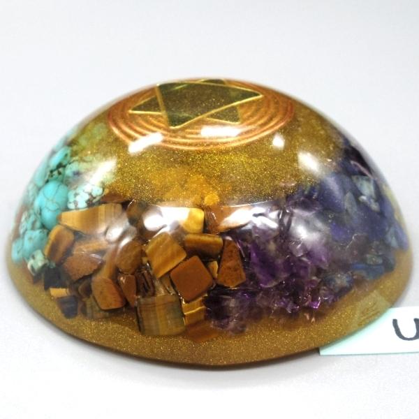 オルゴナイト プラス　ドーム薄型 U16　(パワーストーン 製品) |  | 01