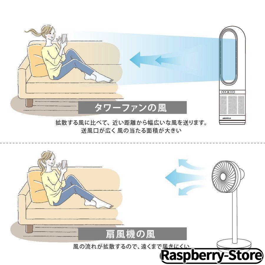 羽なし扇風機 タワーファン 冷暖タイプ スリム リモコン付き 8段階風量調節 温冷風扇 空気清浄機 セラミックヒーター ヒータ あすつく xr-d046jr｜ori-bustore｜07