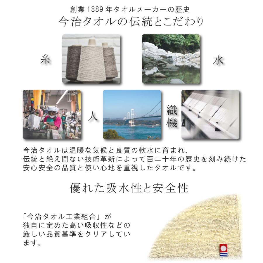今治タオル（imabari towel） ハーフハンカチ 6枚セット まる×しましま
