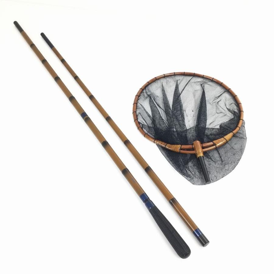 送料無料 ヘラブナセット 18'芳技(よしわざ) 玉ノ柄 2本物 口巻 + 竹製