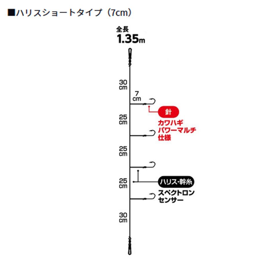 DAIWA（ダイワ） 快適船仕掛け 胴突 ウマヅラハギ4本針2セット 12-4-6