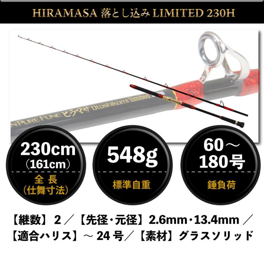 Gokuspe ゴクスぺ 無限ピュア船 ヒラマサ 落とし込みリミテッド 230H