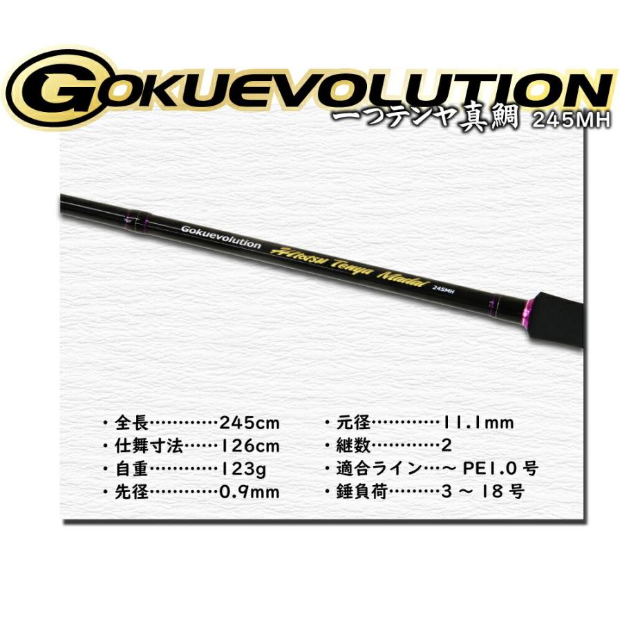 Gokuspe ゴクエボリューション 一つテンヤ真鯛245M、245MH(goku Gokuspe ゴクエボリューション 一つテンヤ真鯛245M、245MH(goku