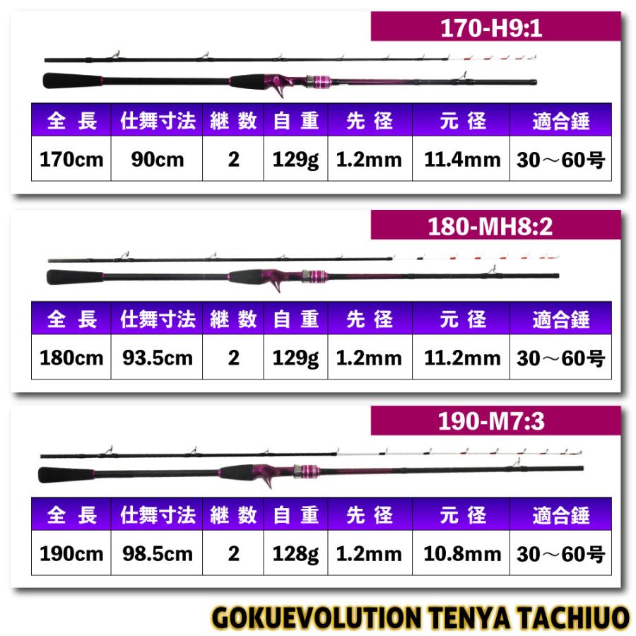 Gokuspe タチウオテンヤ専用竿 Gokuevolution Tenya Tachiuo Gokuspe タチウオテンヤ専用竿 Gokuevolution Tenya Tachiuo