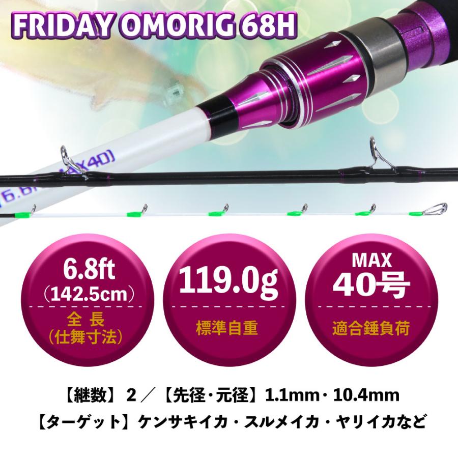 Friday(フライデー) オモリグ フルセット 68H (ikametal-008) : 船竿