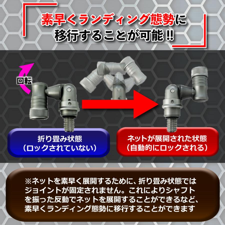 おり釣具 カーボン玉の柄 ラーカルシャフト ランディングネット(タモ網)セット 6M 強化フレームネットサイズM ガンメタ/ブルー/レッド(netset-007) | おり釣具 | 02