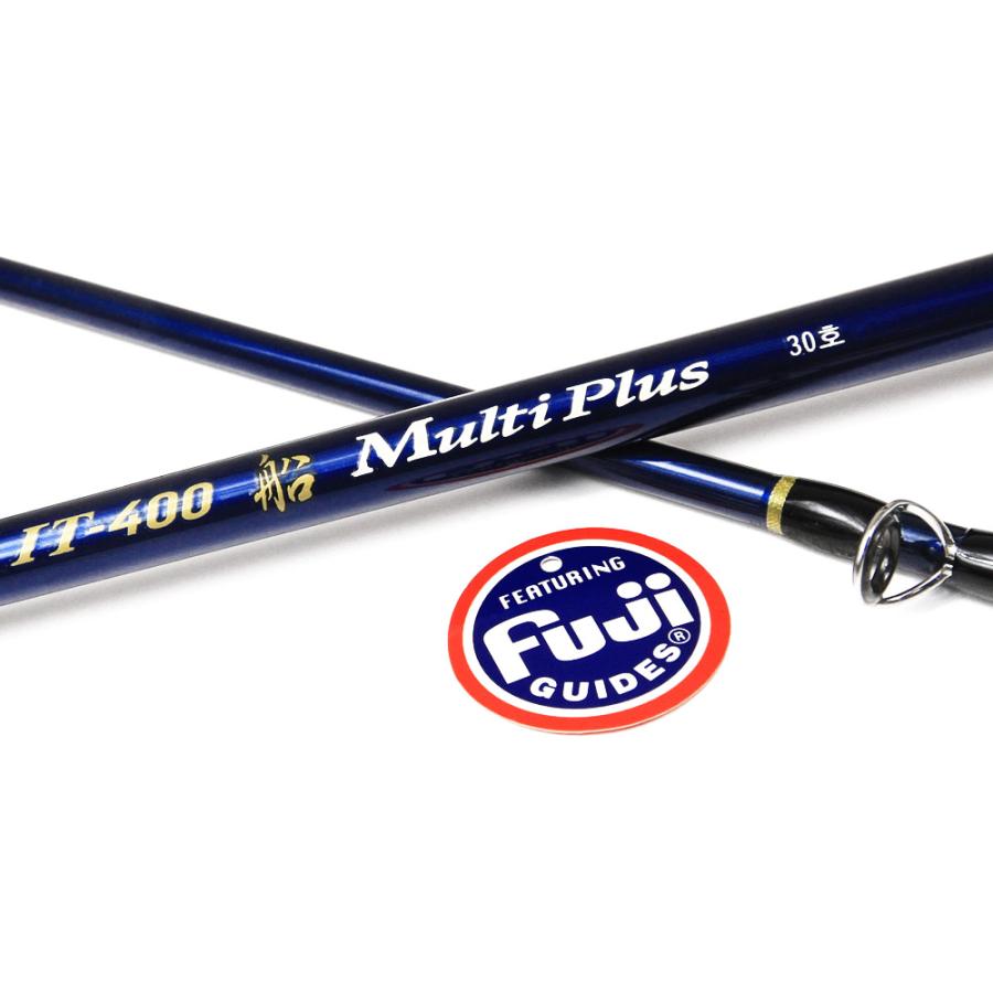 並継汎用船竿 マルチプラスIT400 50号-240  Fujiガイド搭載【SUN WOO】(ogk-295125)｜船竿 カーボン チューブラー 並継 釣具 釣竿 釣り竿 ロッド 海釣り 船竿 青物 ヒラメ マゴチ マダイ アジ サバ 船ロッド 黒船 大阪漁具 フジガイド搭載 並継 小物 カーボン船竿 マルチプラスIT400