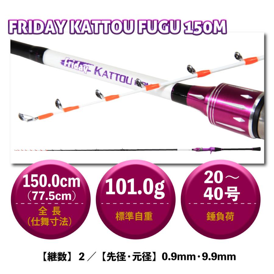 おり釣具 フグ専用船竿 フライデーカットウフグ 150M(ori-780926) : 船