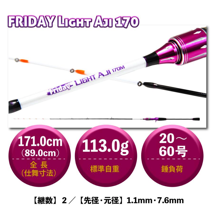 おり釣具 ライトゲーム専用船竿 フライデーライトアジ 170(ori-780971