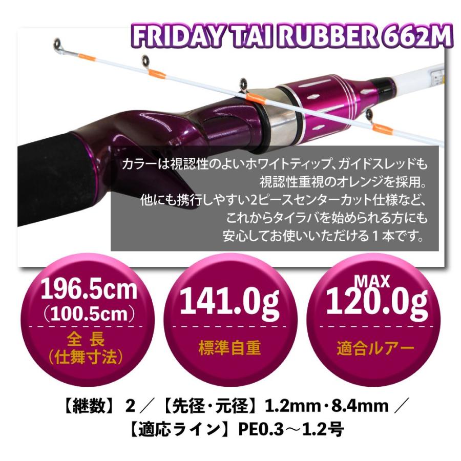 おり釣具 タイラバロッド Friday タイラバ 662M (ori-782739) : 船竿