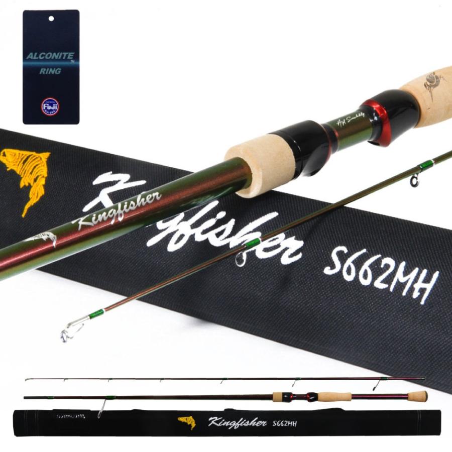 おり釣具 ハードロッドケース付 ルアースタイル キングフィッシャー バス/ロックフィッシュ/ボートシーバス S662MH(ori-784108)｜ニジマス アマゴ イワナ ヤマメ 渓流 ストリーム トラウト ルアー スピニング ネイティブトラウト 源流釣り 源流トラウト おり釣具 ハードロッドケース付 ルアースタイル キングフィッシャー